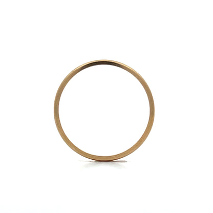 Thin Half Round Wedding Band in 14k Yellow Gold