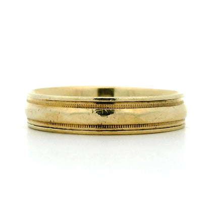 Vintage Mens 5mm Wedding Band in 10k Yellow Gold