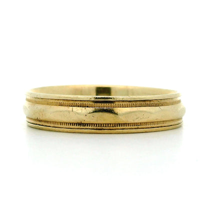 Vintage Mens 5mm Wedding Band in 10k Yellow Gold
