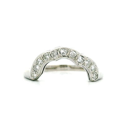 .16 Vintage Contour Wedding Band in 14k White Gold