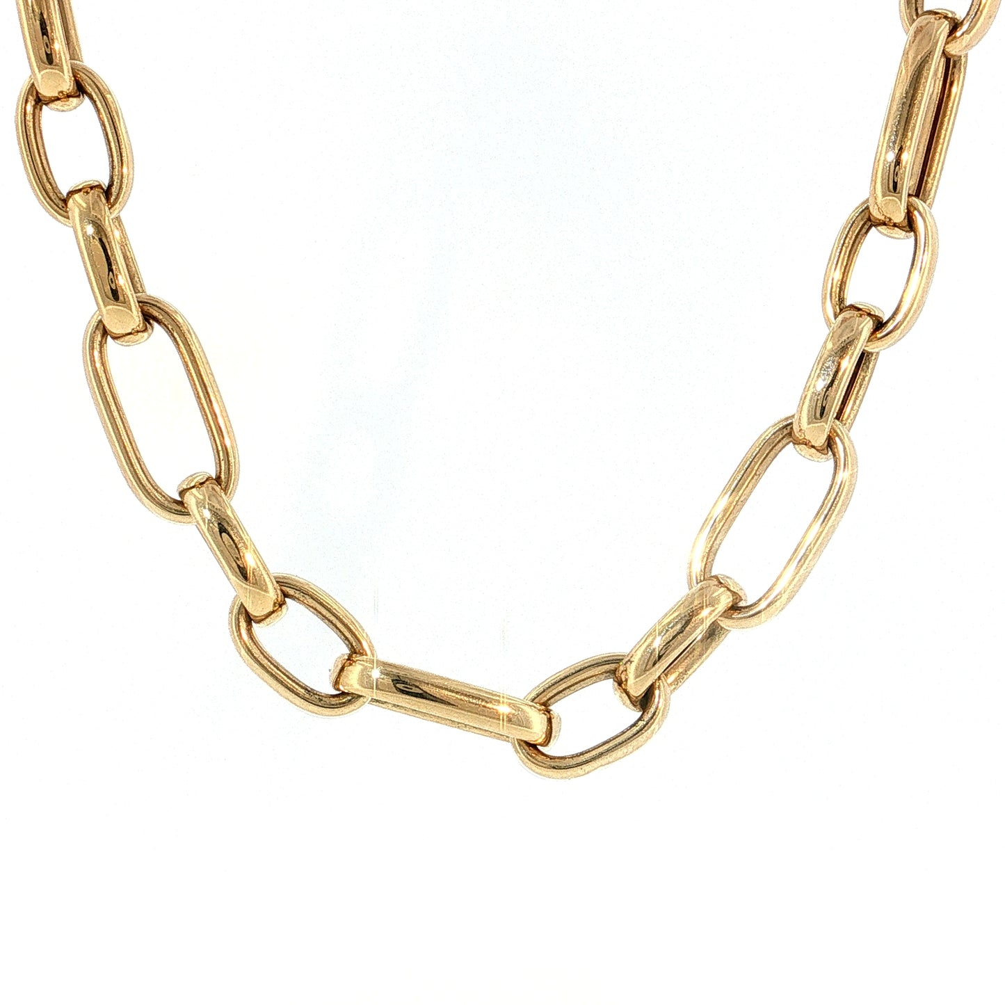Ralph Lauren Paperclip Chain Necklace 14k Yellow Gold