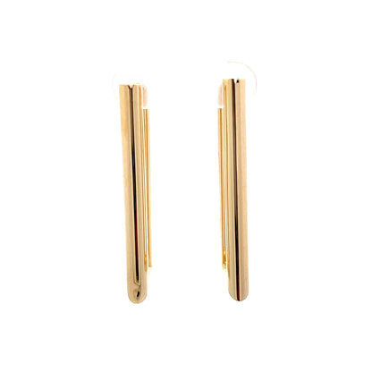 Rectangular Hoop Earrings in 14k Yellow Gold