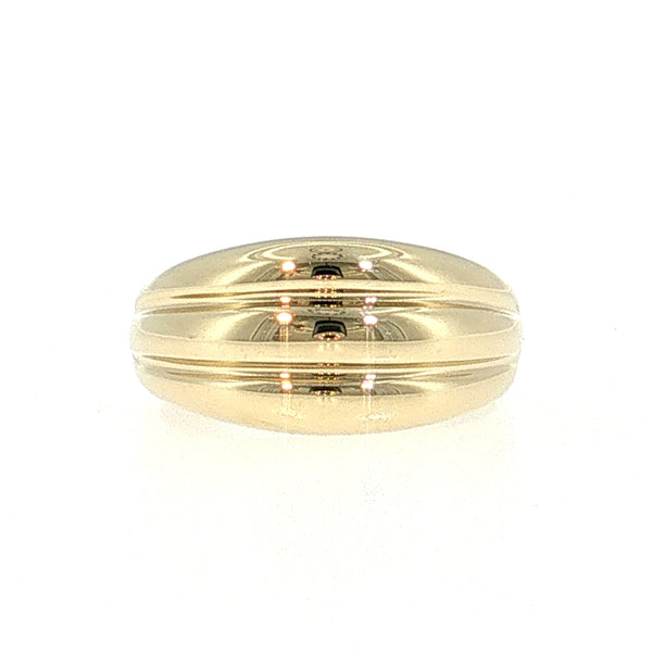 Ridged Puffy Cocktail Ring