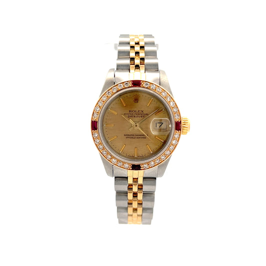 Rolex Datejust 26mm Diamond Ruby 2-Tone 18k 