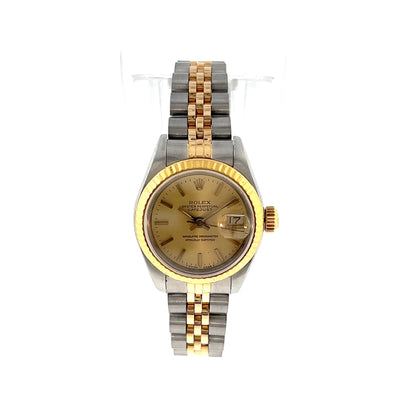 Rolex Datejust 26mm Gold Dial 2-Tone Jubilee
