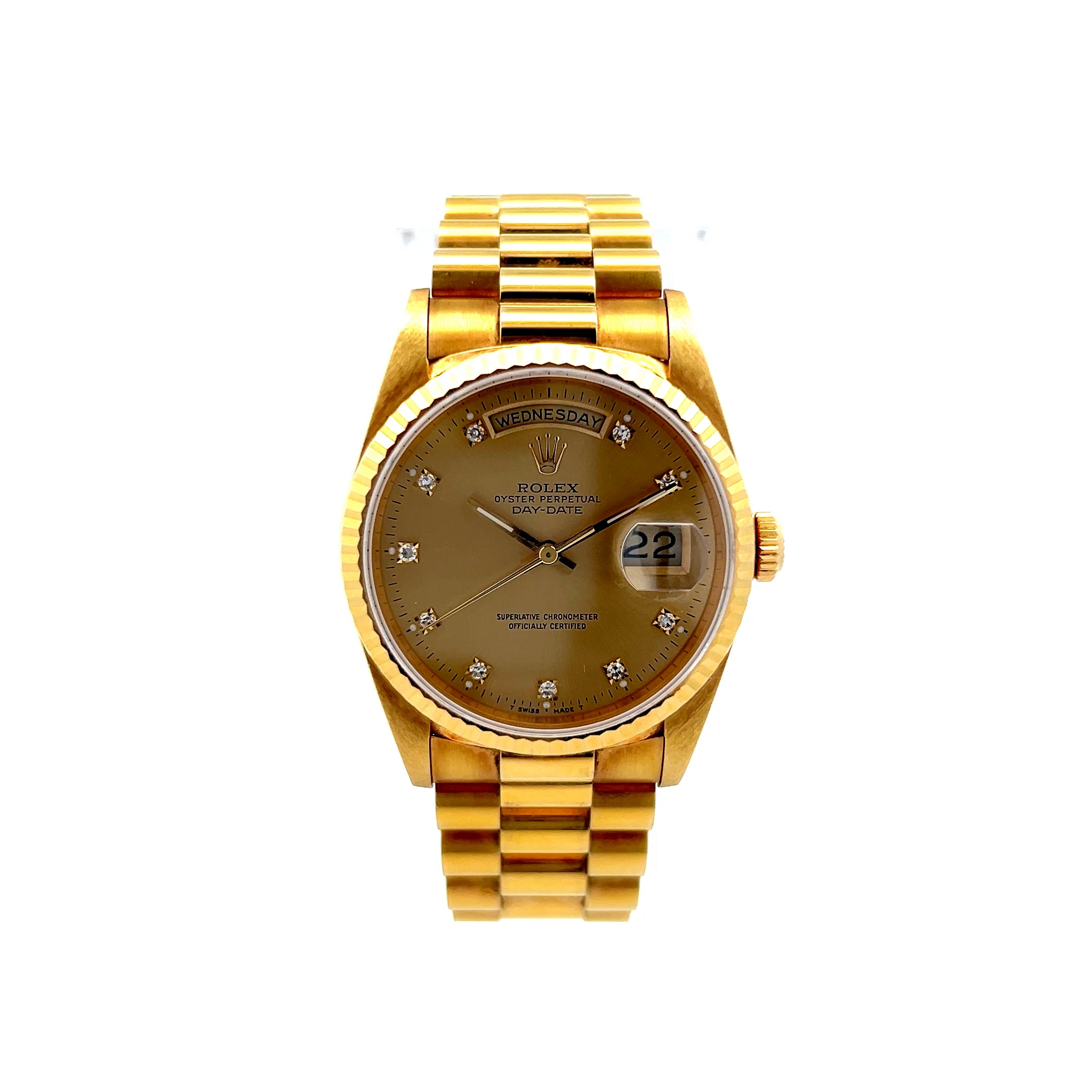 Rolex Day-Date Ref 18238 36mm Watch 18k Yellow Gold – Filigree
