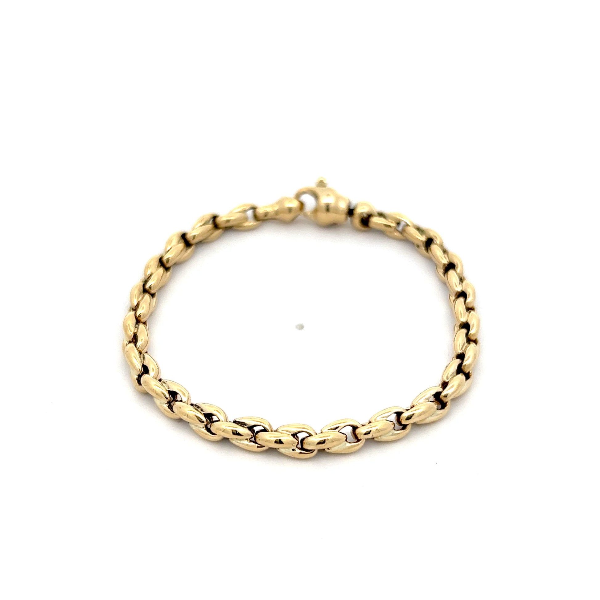 Rolo Link Bracelet in 14k Yellow Gold