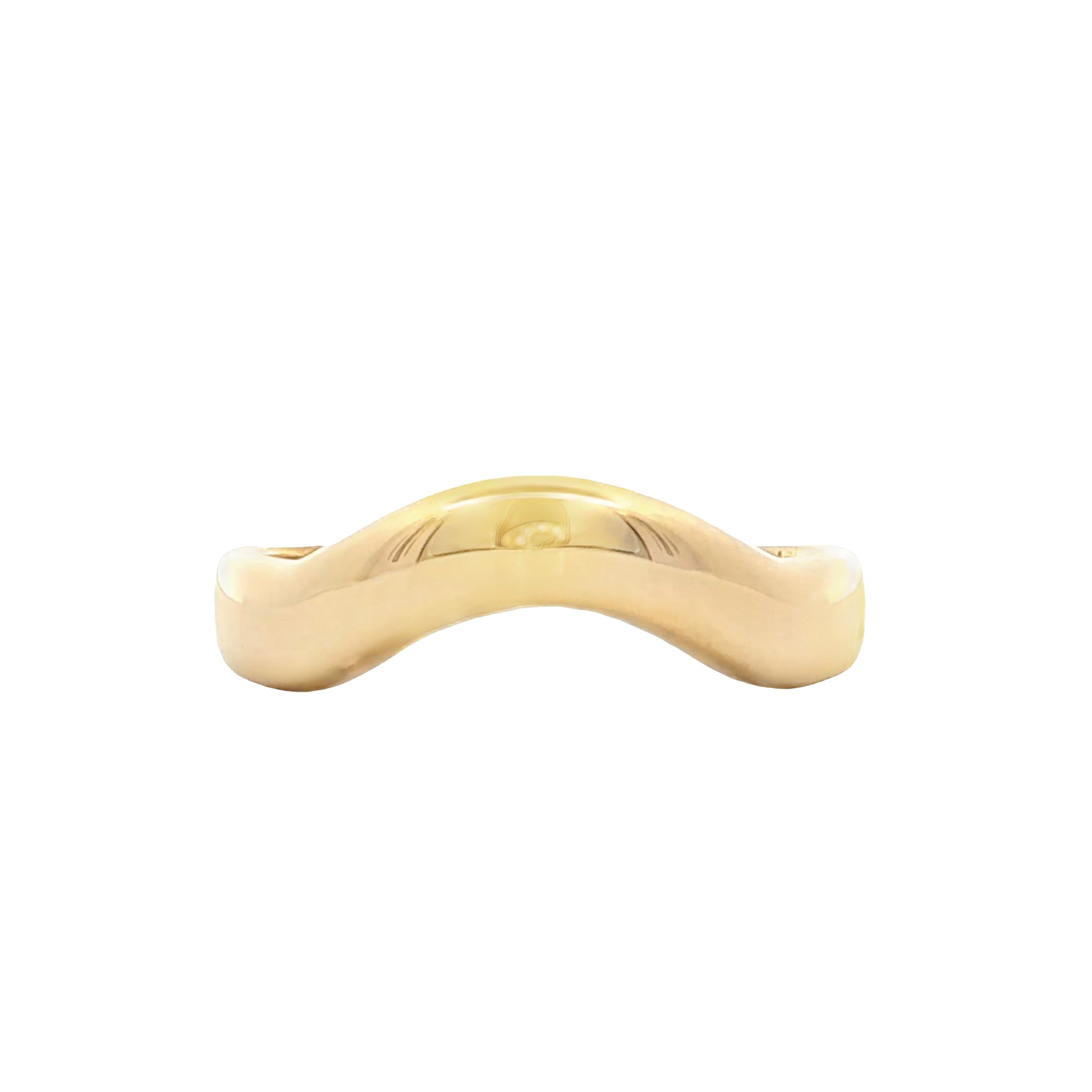 Rounded Bubble Contour Wedding Band 14k Yellow Gold