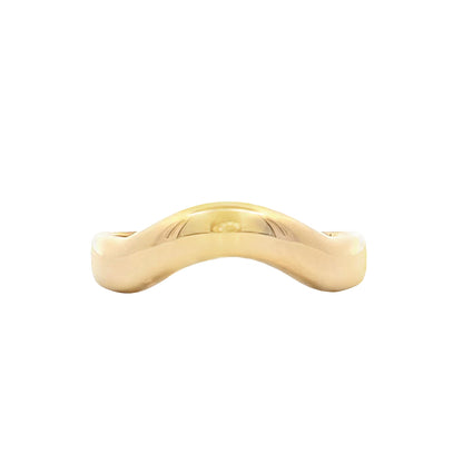 Rounded Bubble Contour Wedding Band 14k Yellow Gold