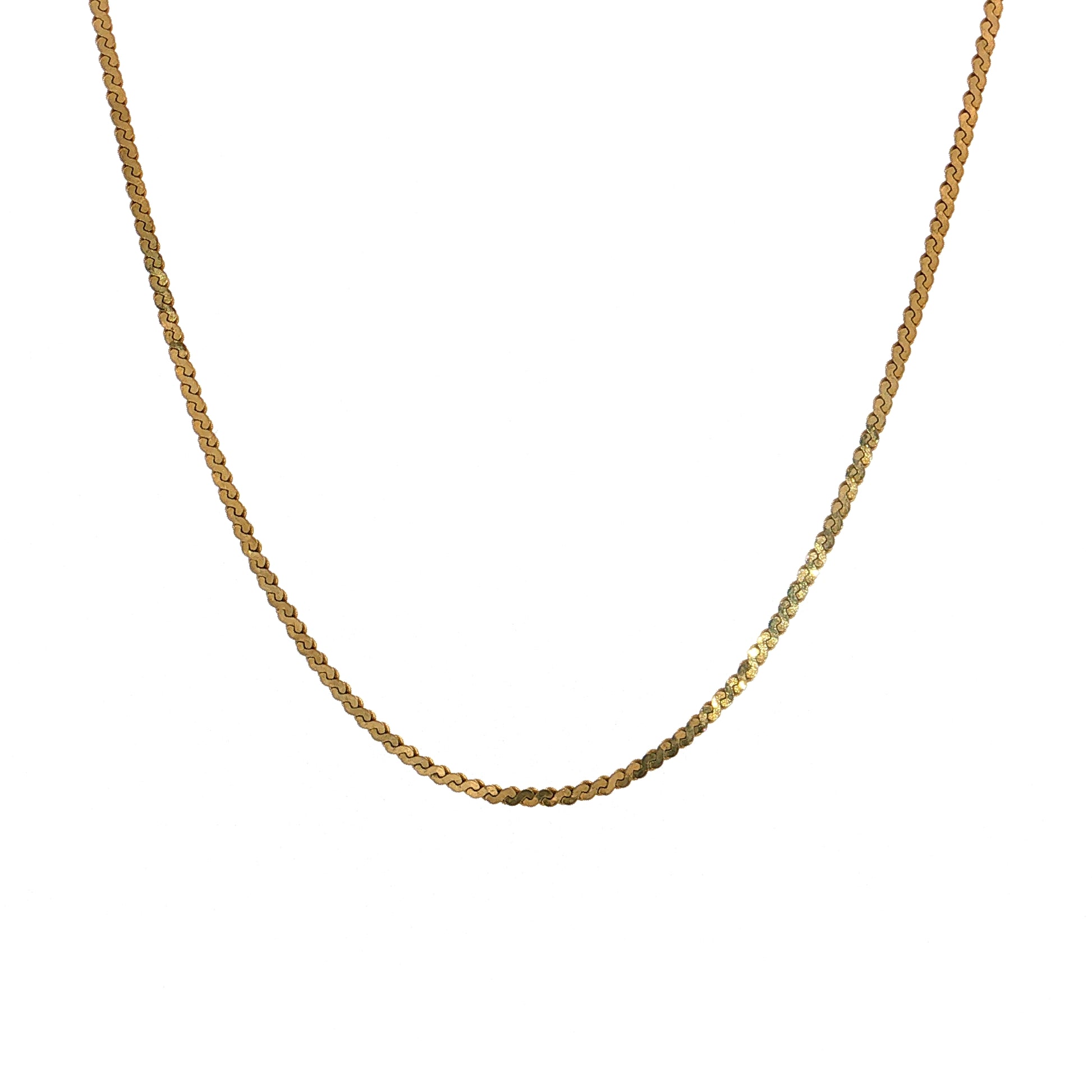 S Link Chain Necklace 14k Yellow Gold