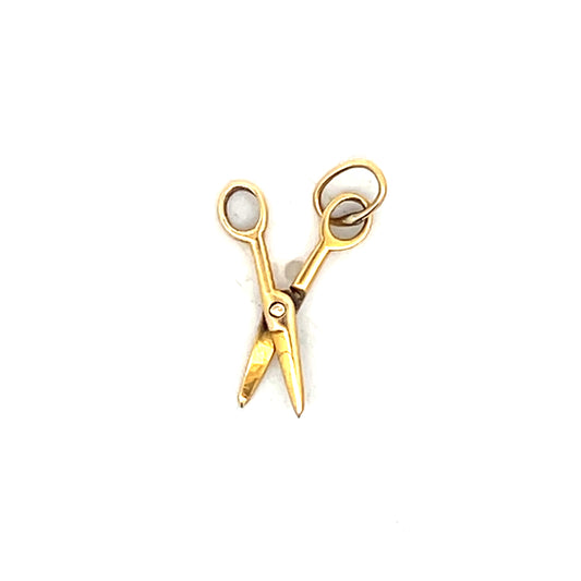 Scissor Charm in 14k Yellow Gold