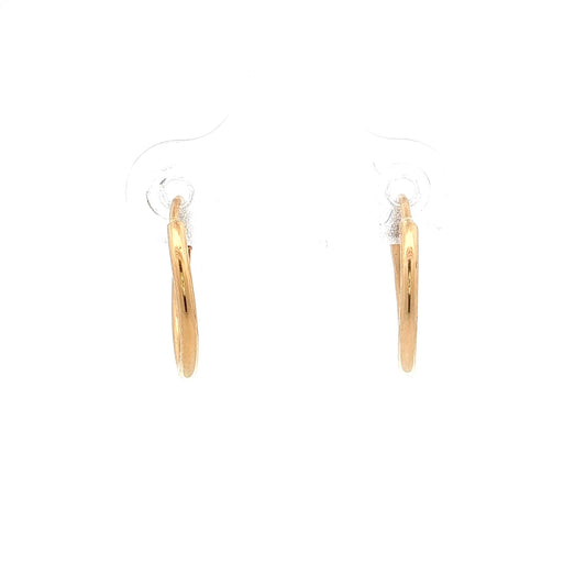 Seamless Hoop Earrings 18k Yellow Gold