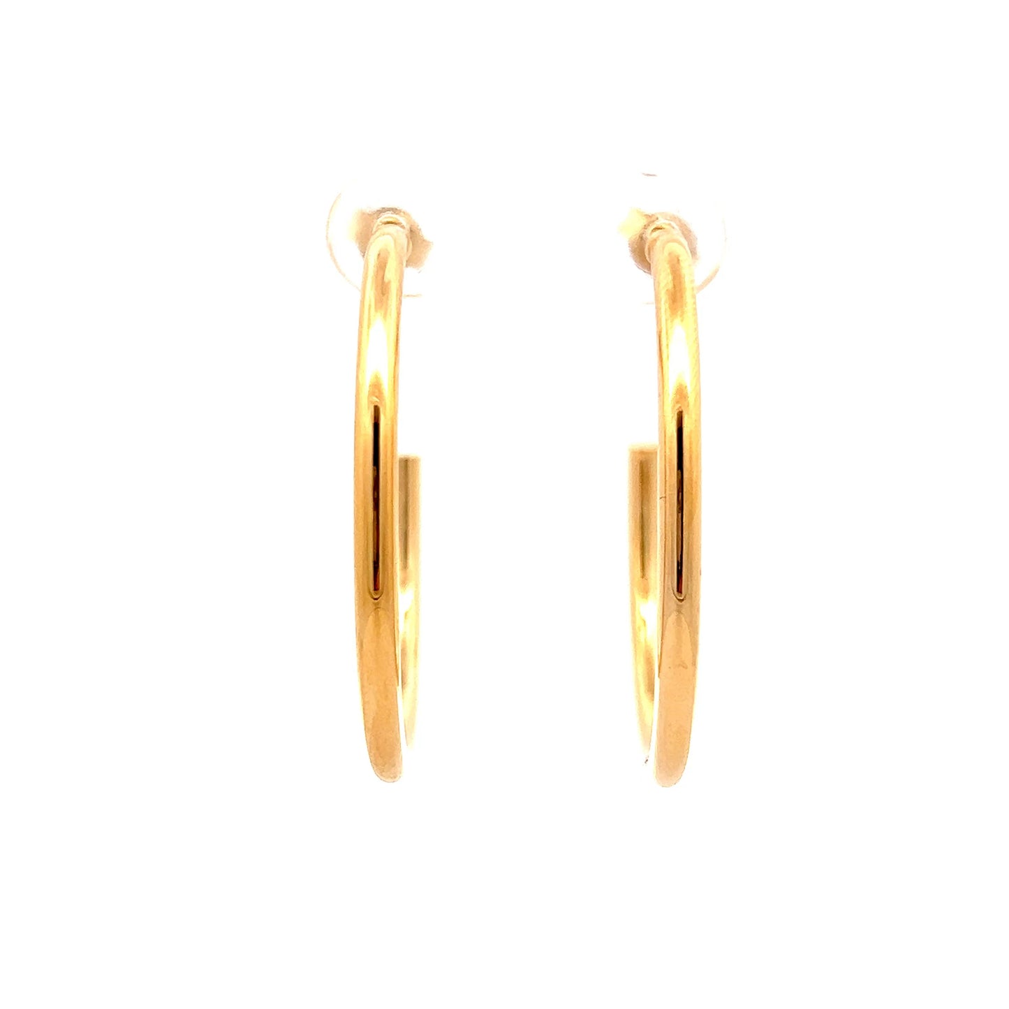 Simple Classic Everyday Hoop Earrings in 14k