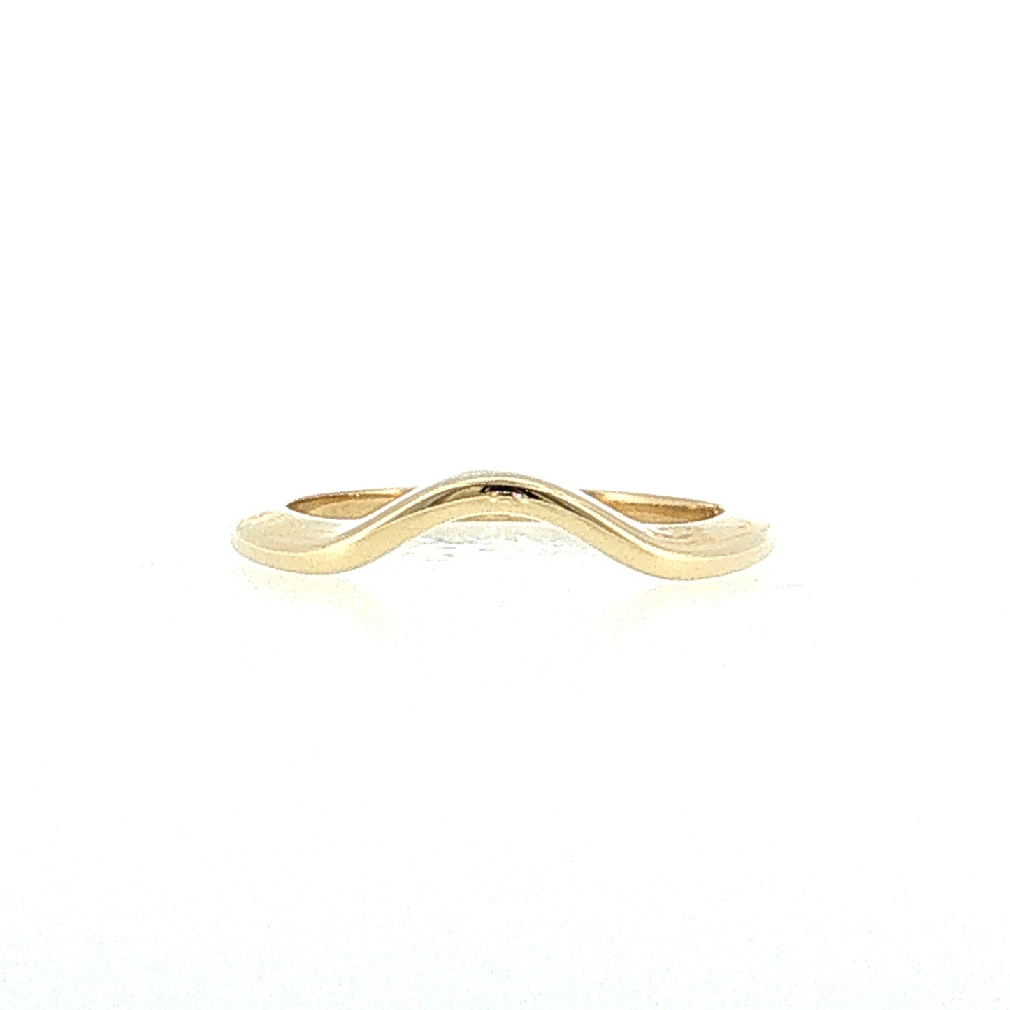 Simple Contoured Stacking Band 14k Yellow Gold