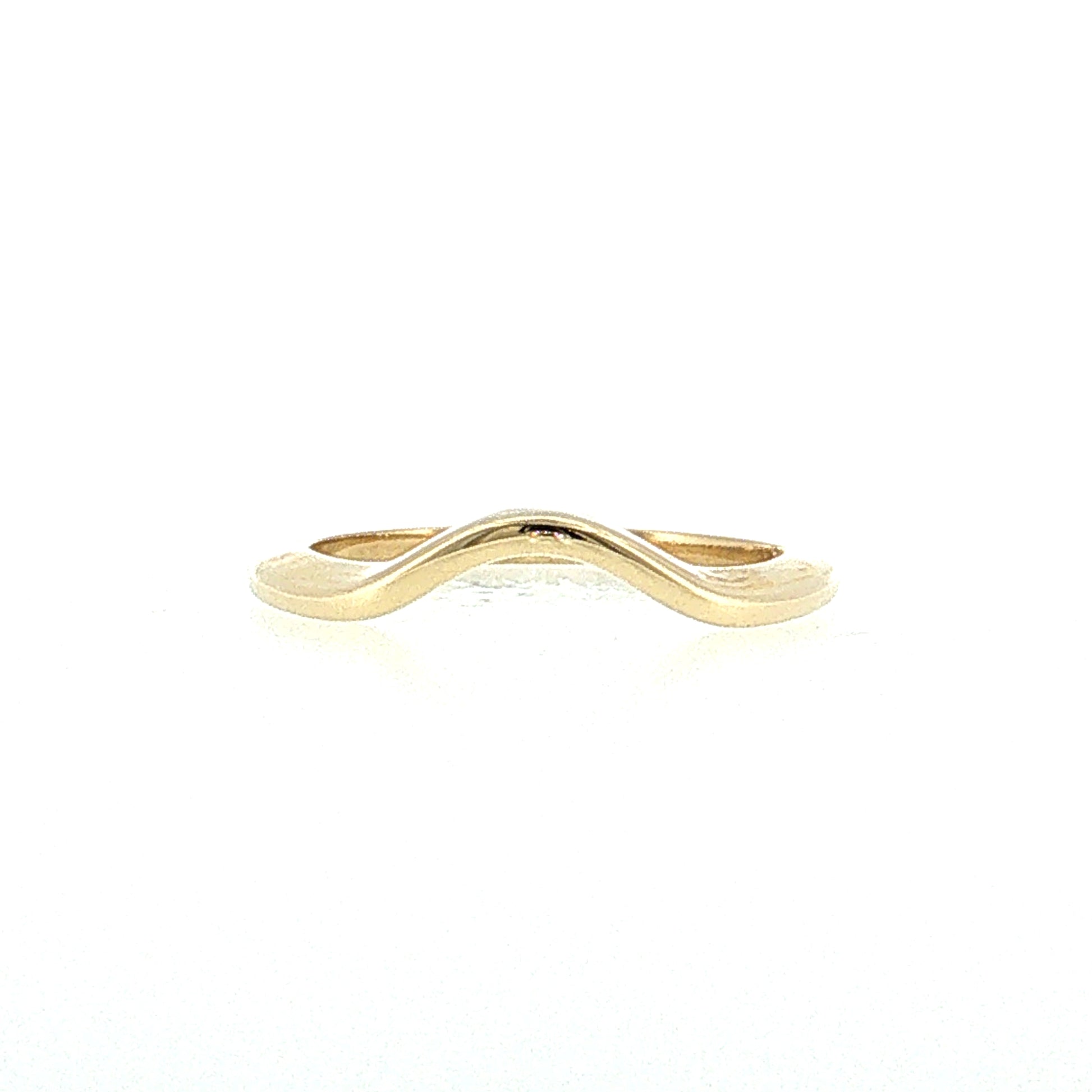 Contoured Stacking Band 14k Yellow Gold
