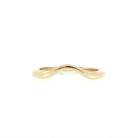 Contoured Stacking Band 14k Yellow Gold