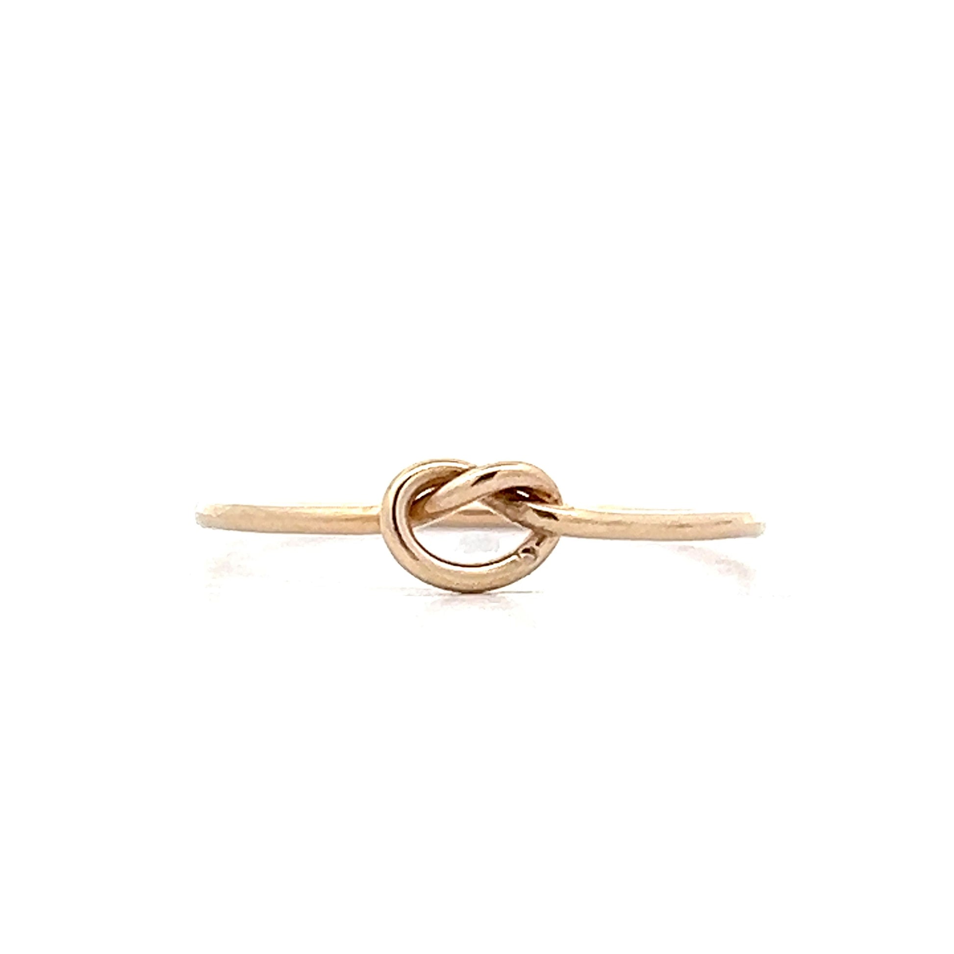Simple Knot Stacking Ring in 14k Yellow Gold