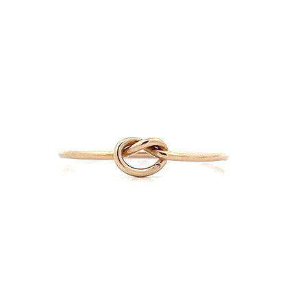 Simple Knot Stacking Ring in 14k Yellow Gold
