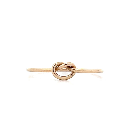Simple Knot Stacking Ring in 14k Yellow Gold