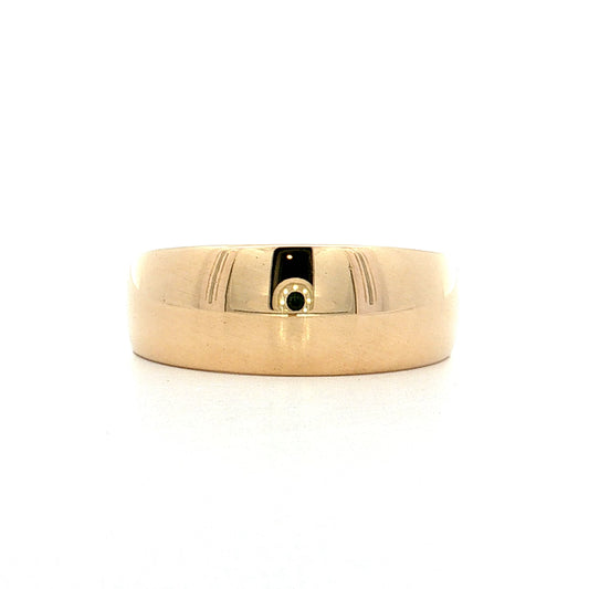 Tapered European Edge Band 14k Yellow Gold