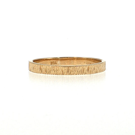 Textured Square Band Ring 14k Yellow Gold