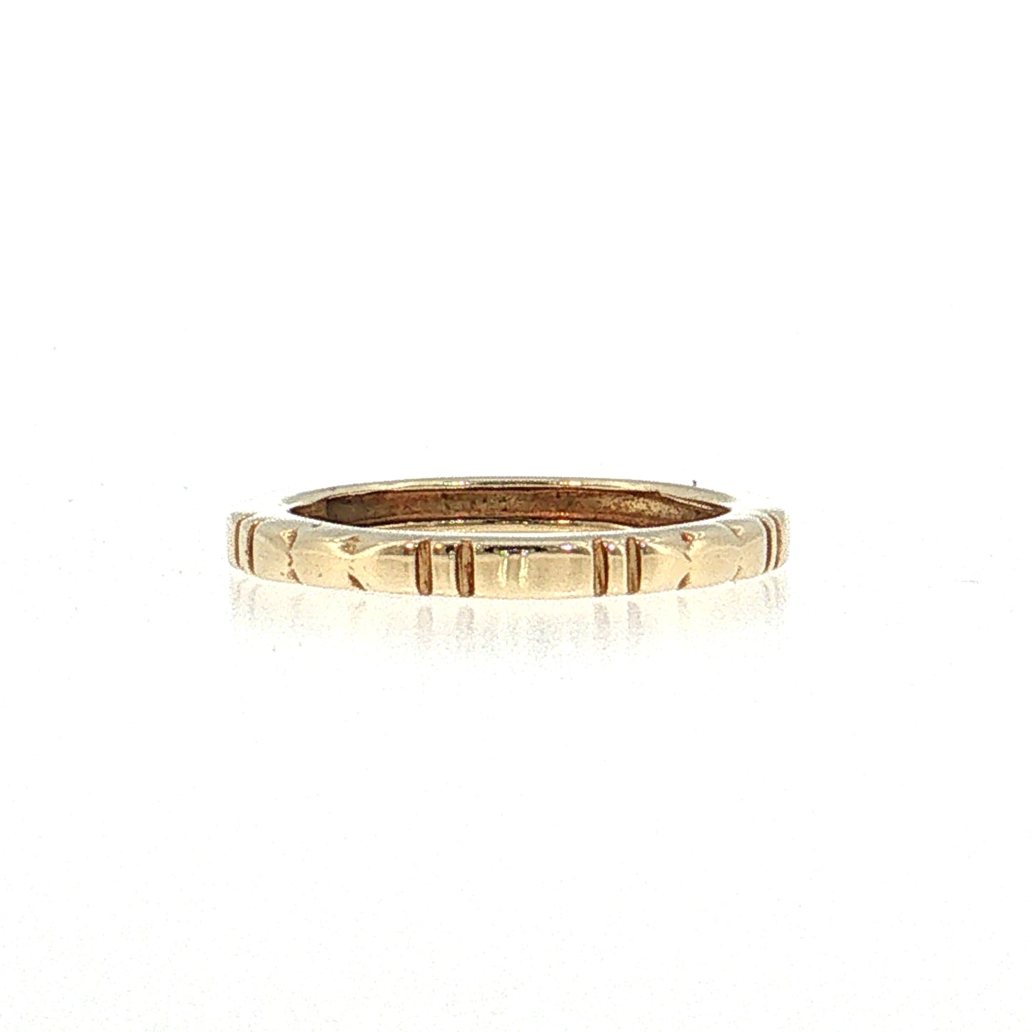 Textured Stacking Band 14k Yellow Gold