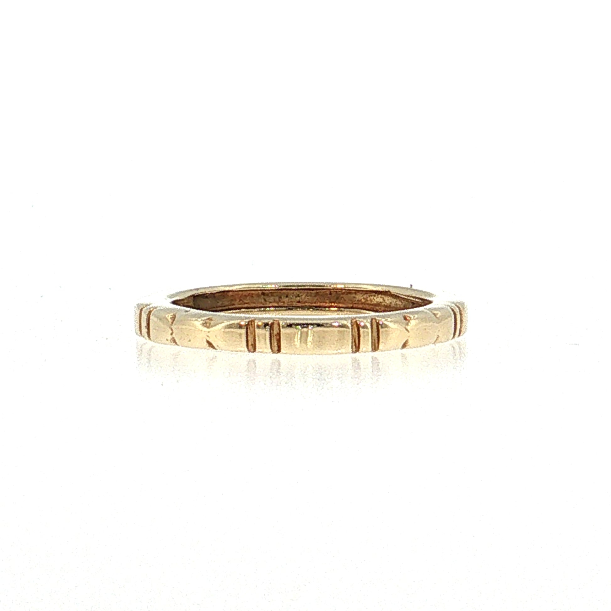 Textured Stacking Band 14k Yellow Gold