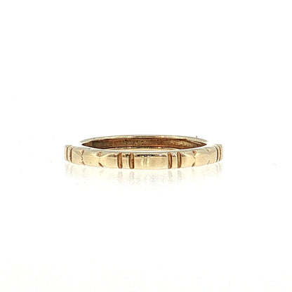 Textured Stacking Band 14k Yellow Gold