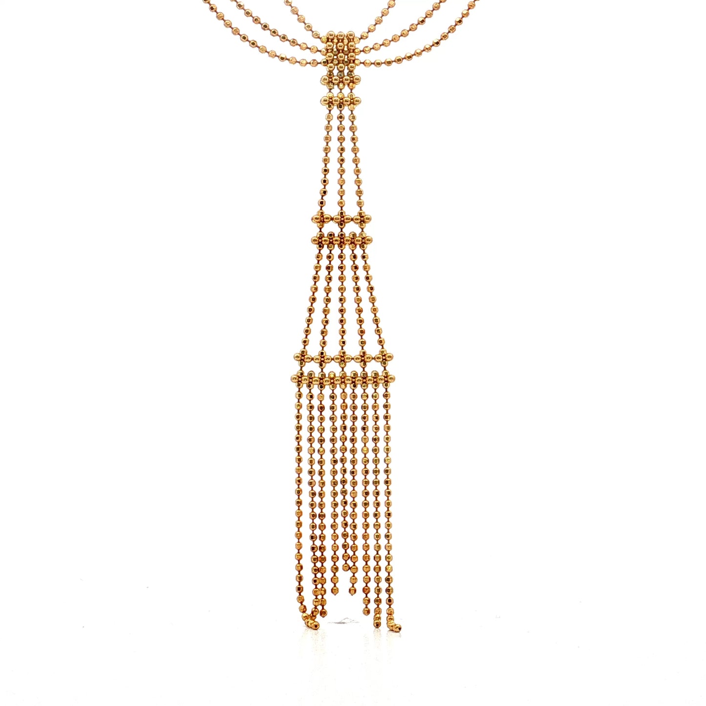 Tiffany & Co. Fringe Tower Necklace 18k Yellow Gold