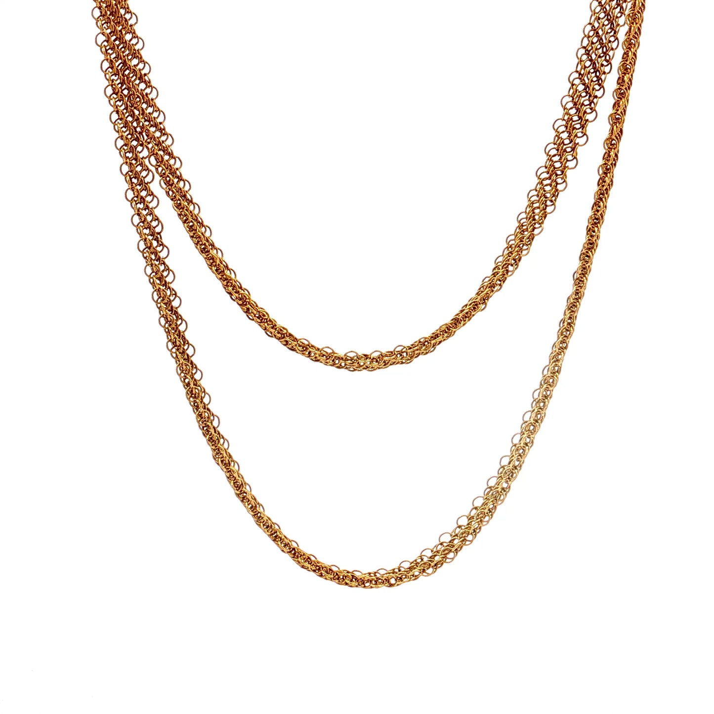 Tiffany & Co Elsa Peretti Mesh Chain Necklace 20k Yellow Gold