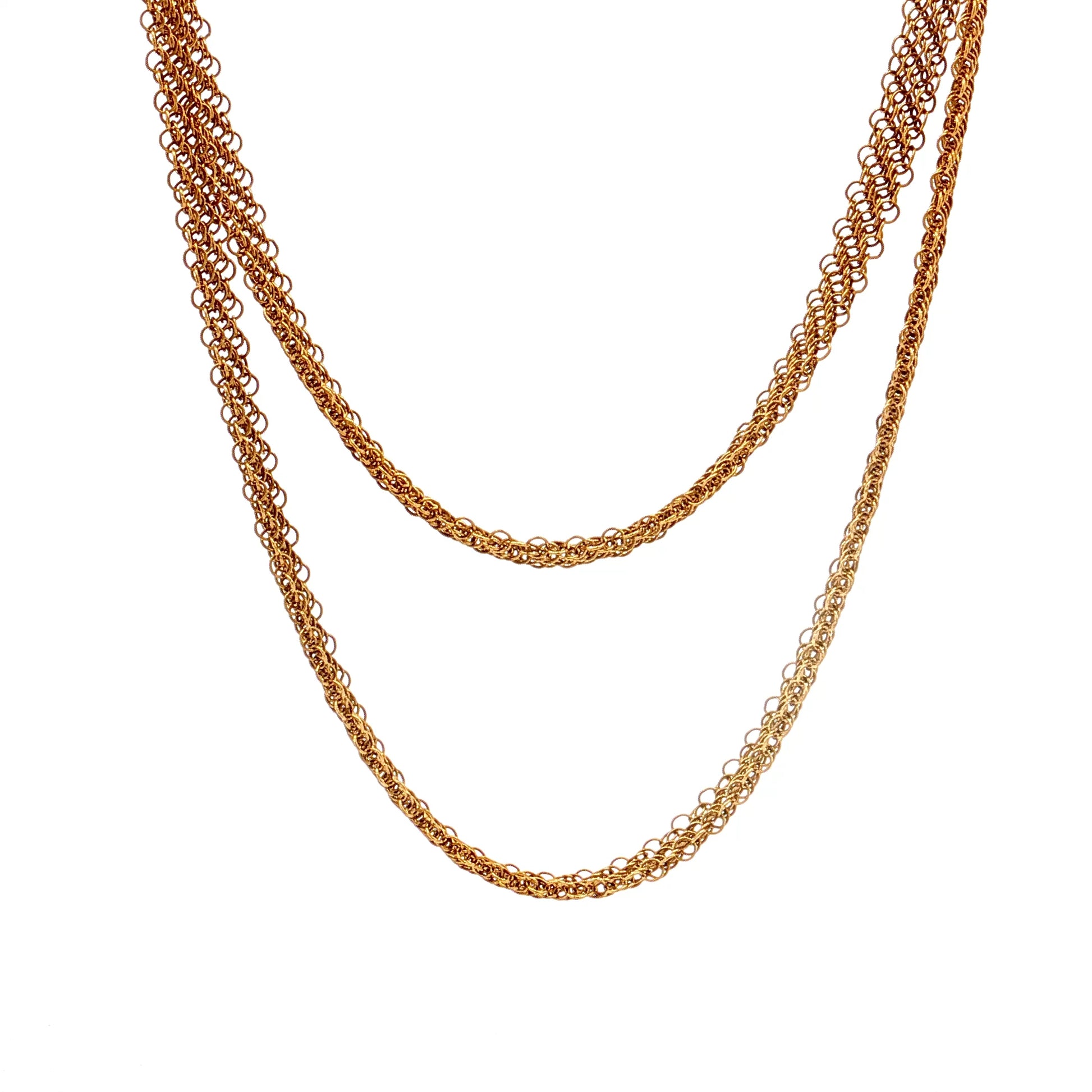 Tiffany & Co Elsa Peretti Mesh Chain Necklace 20k Yellow Gold