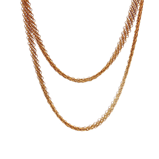 Tiffany & Co Elsa Peretti Mesh Chain Necklace 20k Yellow Gold