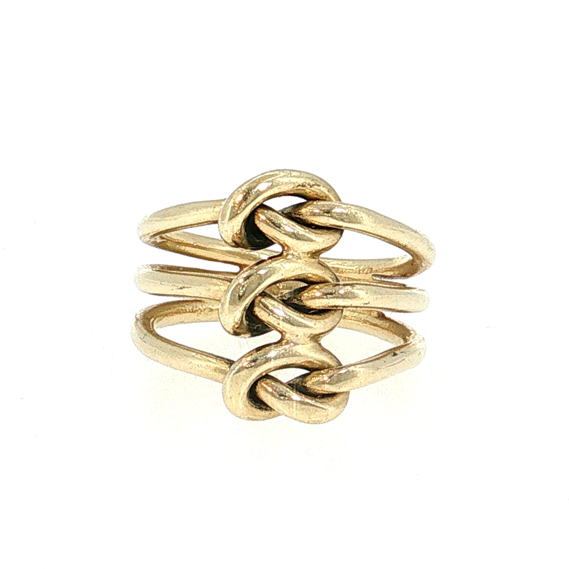Triple Knot Cocktail Ring 14k Yellow Gold