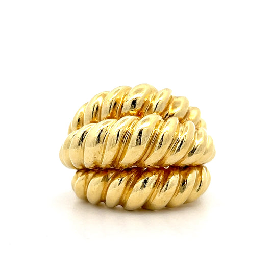 Twisted Rope Cocktail Ring in 18k Yellow Gold