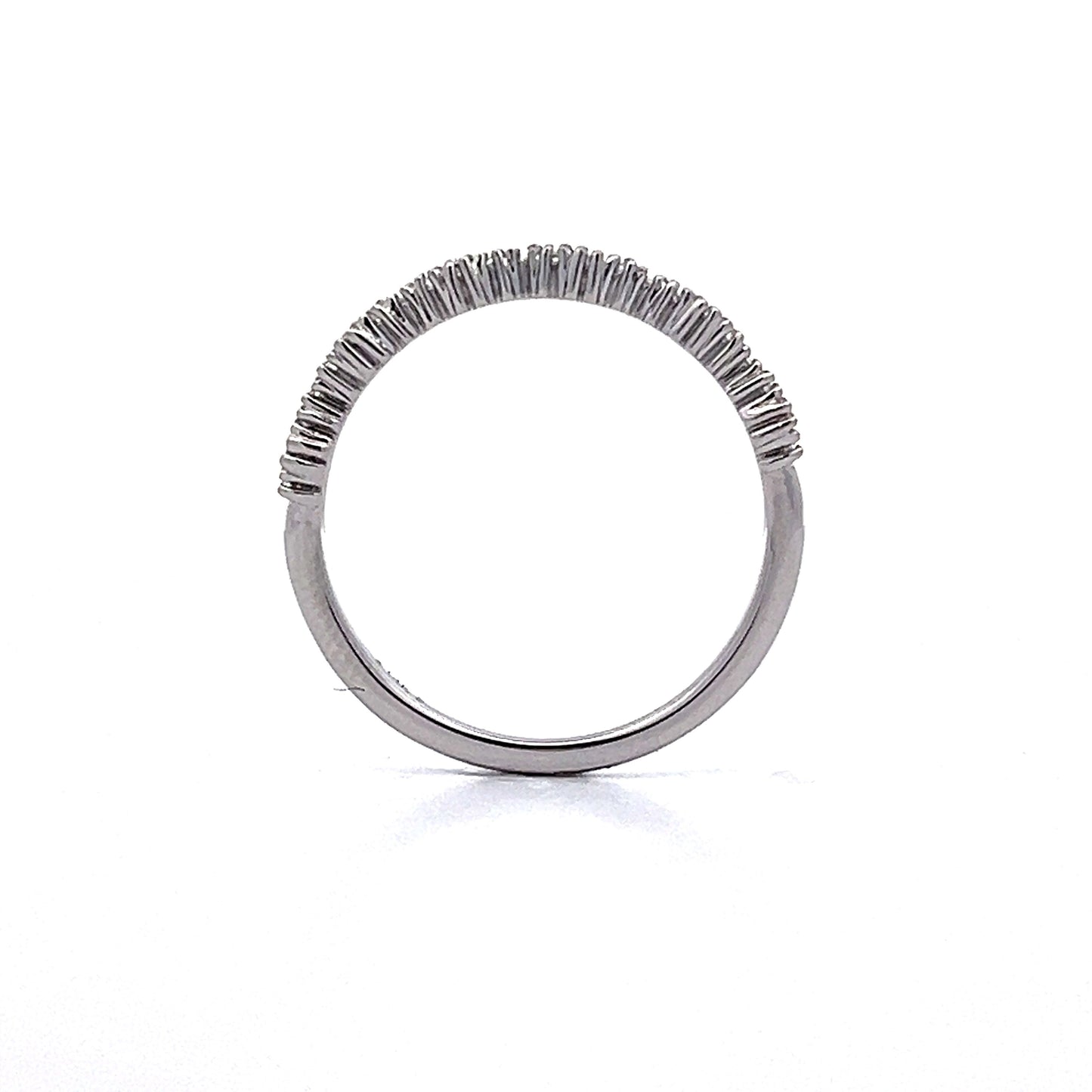 .25 Mixed Baguette Diamond Band in 14k White Gold