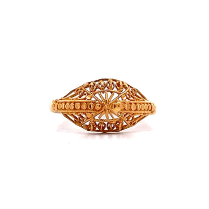 Filigree Cocktail Ring in 21k Yellow Gold