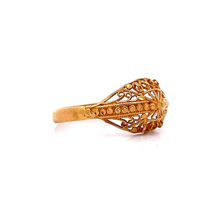 Filigree Cocktail Ring in 21k Yellow Gold