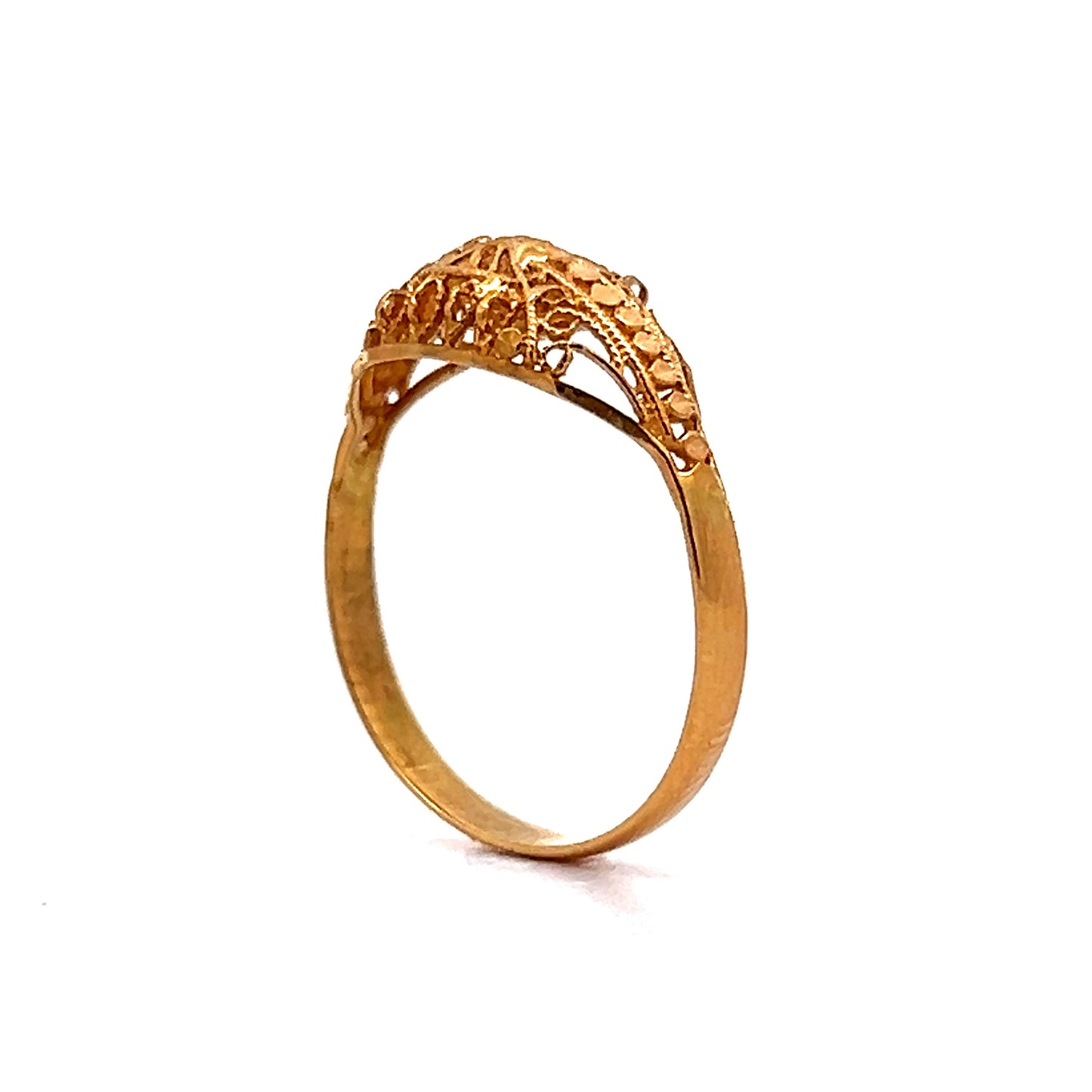 Filigree Cocktail Ring in 21k Yellow Gold