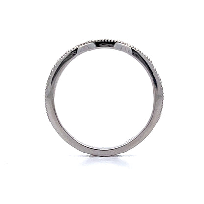 .04 Diamond Contour Wedding Band in 14k White Gold