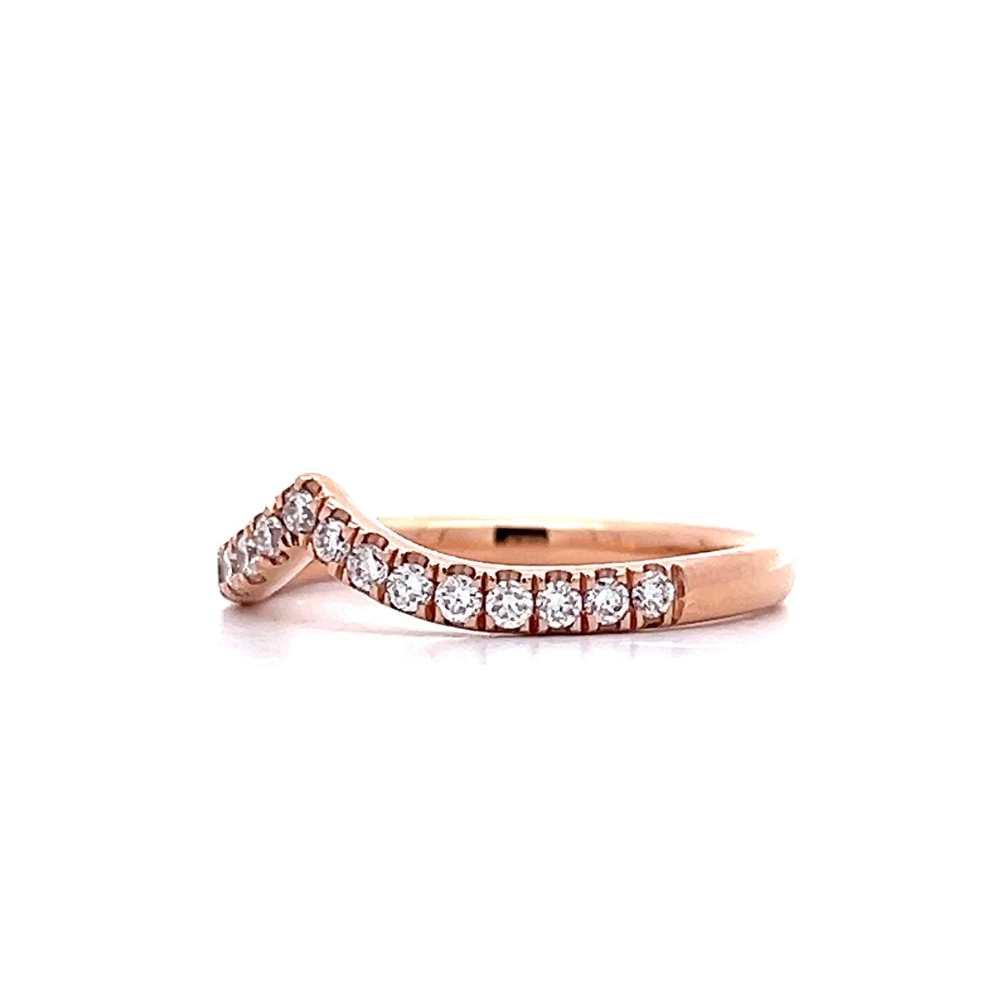 .29 Diamond V Contour Band in 14k Rose Gold