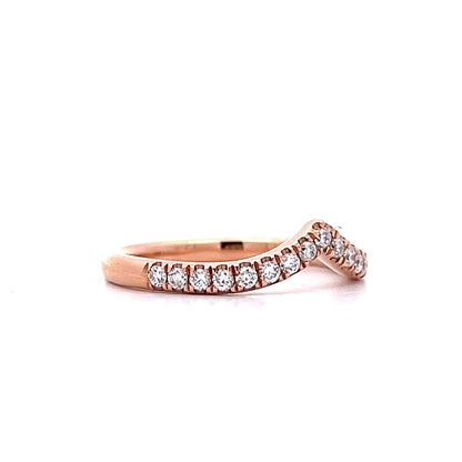 .29 Diamond V Contour Band in 14k Rose Gold