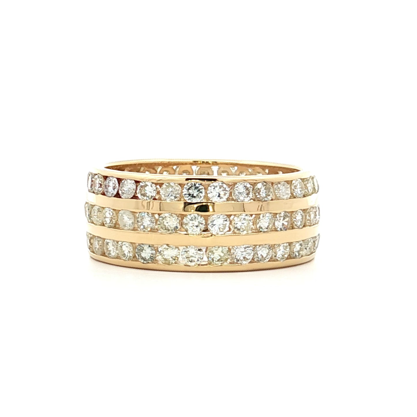 2.88 Wide Diamond Eternity Statement Ring in 18k