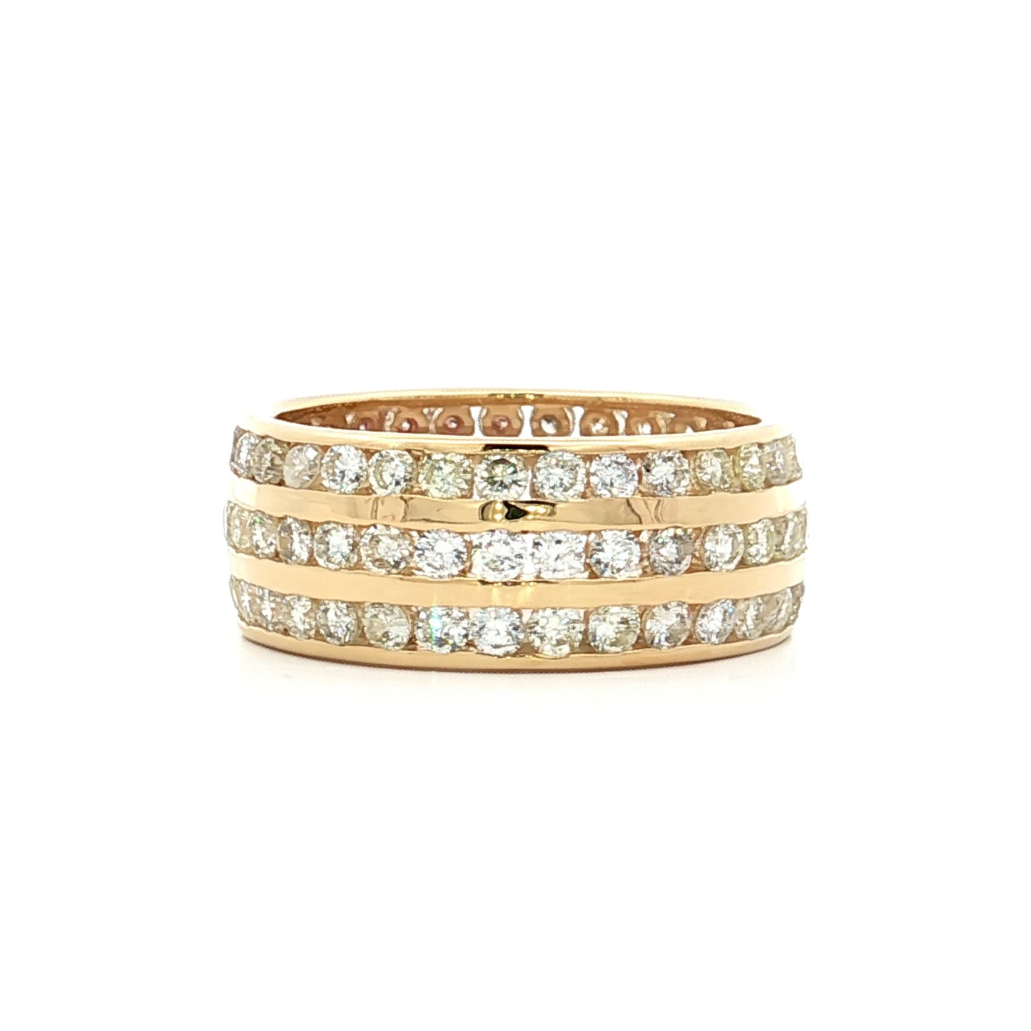 2.88 Wide Diamond Eternity Statement Ring in 18k