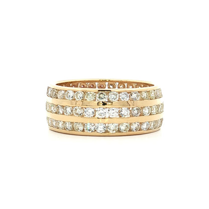 2.88 Wide Diamond Eternity Statement Ring in 18k