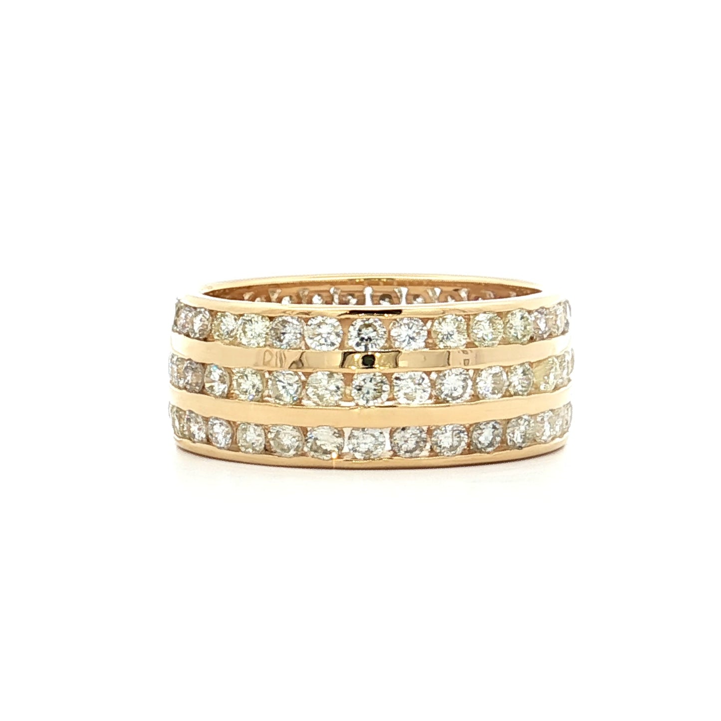 2.88 Wide Diamond Eternity Statement Ring in 18k