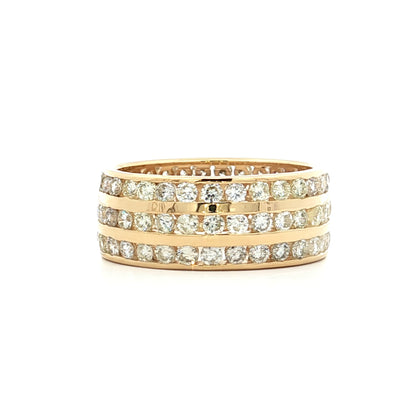 2.88 Wide Diamond Eternity Statement Ring in 18k