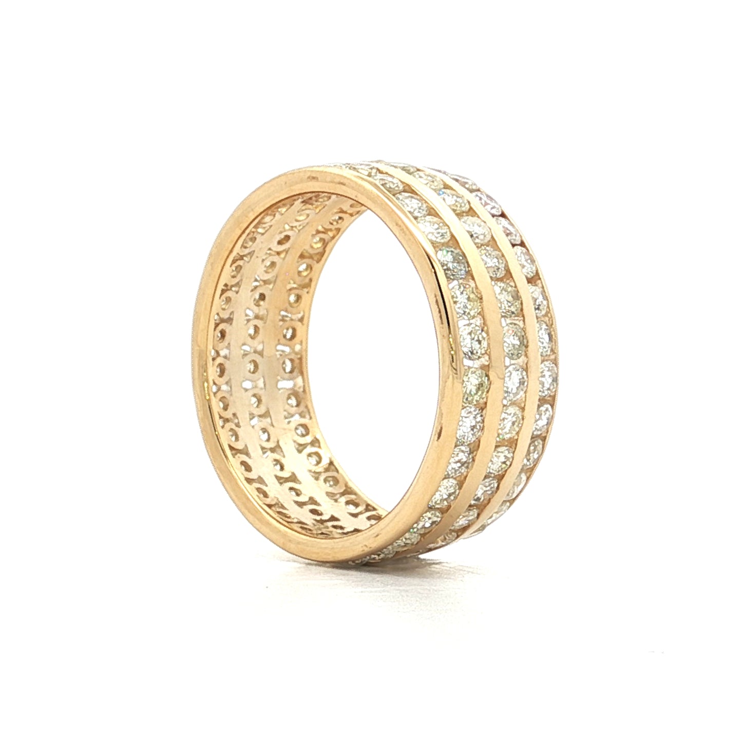 2.88 Wide Diamond Eternity Statement Ring in 18k