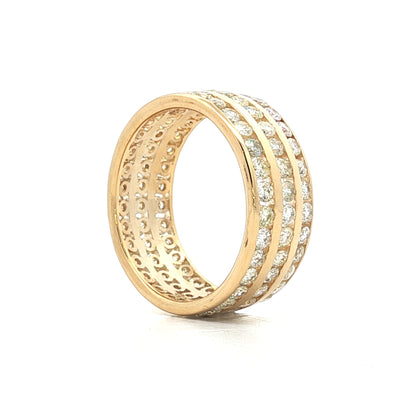 2.88 Wide Diamond Eternity Statement Ring in 18k
