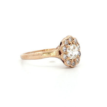 .38 Victorian Old European Diamond Engagement Ring 9k