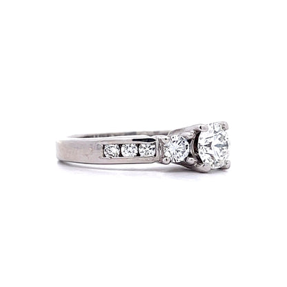 .58 Three Stone Diamond Engagement Ring in 18k